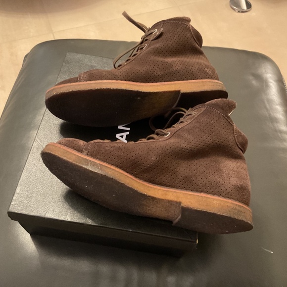 Authentic Chanel Suede Lace Up Booties CC Logo size 10.5 fits size 9 US. - Picture 7 of 7